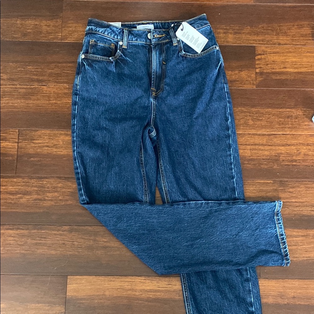 Forever 21 Dark Blue Straight Leg Jeans